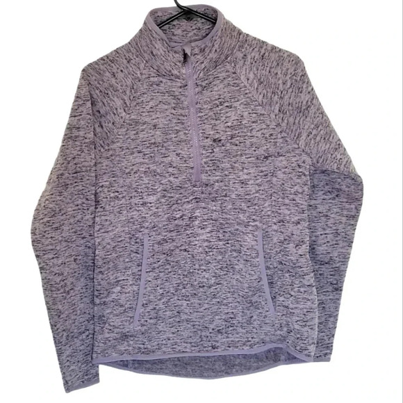 Pullover Thick Outdoor Winter Light Purple Gray Active Top Thumbholes L M - Picture 1 of 6